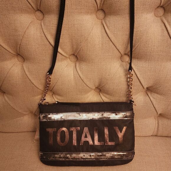 NWT Juicy Couture Totally Black Sequins Crossbody Bag Purse - Picture 1 of 3